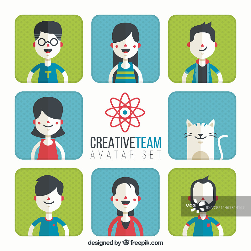 创意团队头像合集图片素材