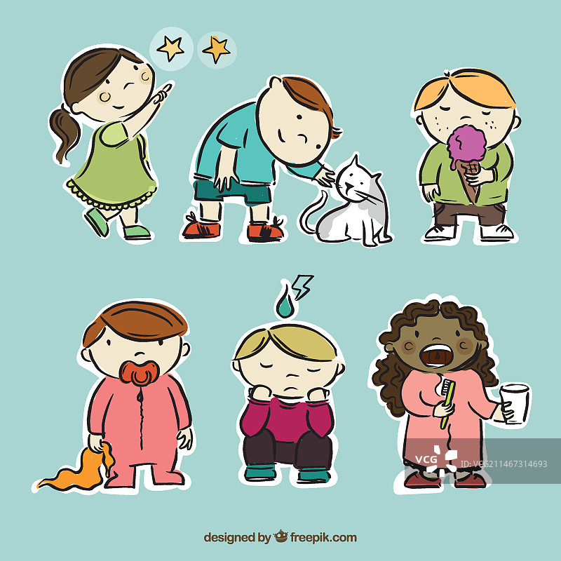 手绘儿童插画图片素材