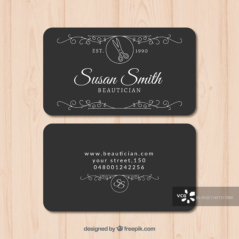 优雅美容卡片图片素材