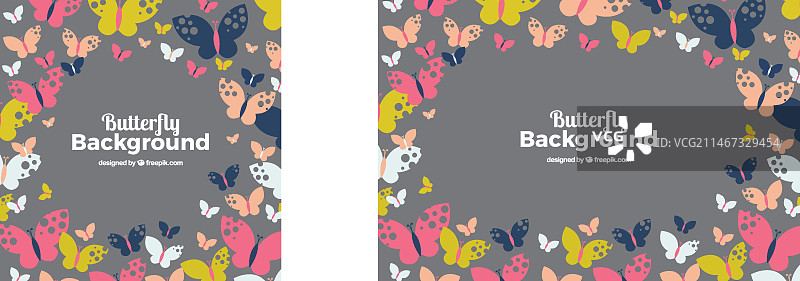 扁平蝴蝶背景图片素材