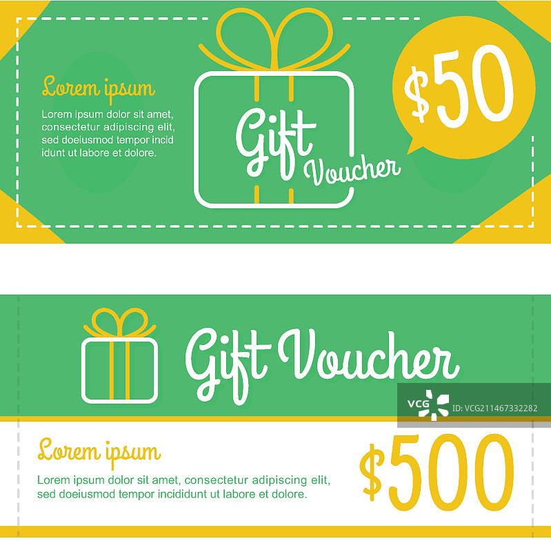 手绘礼品促销优惠券图片素材