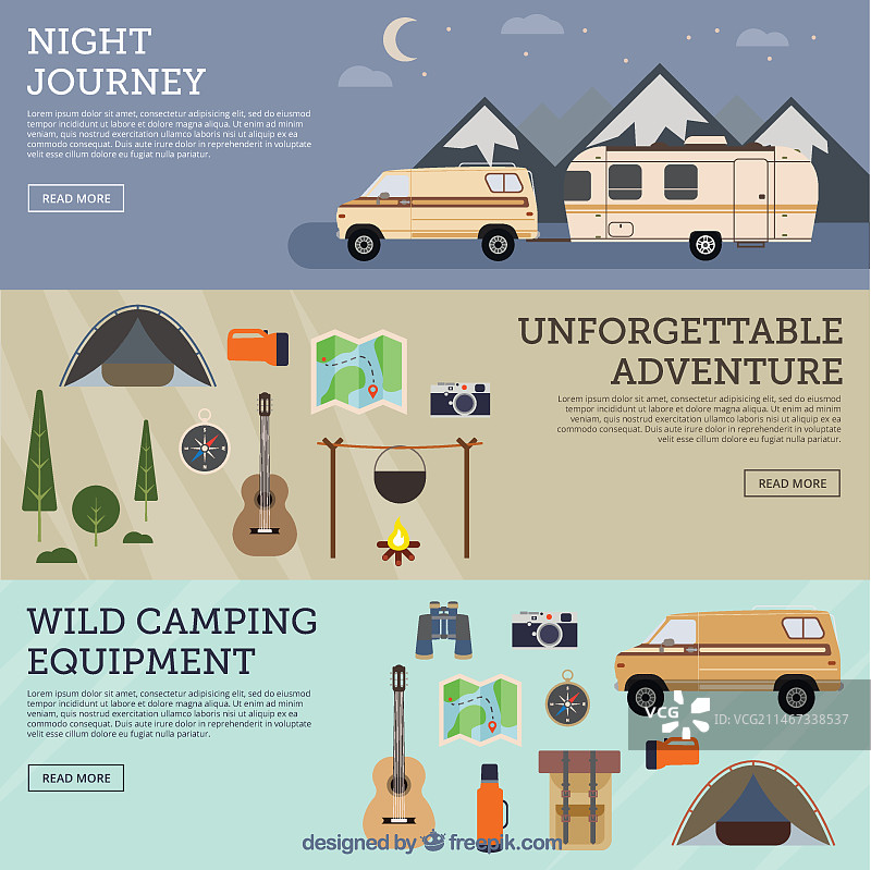 带有大篷车横幅的节日图片素材