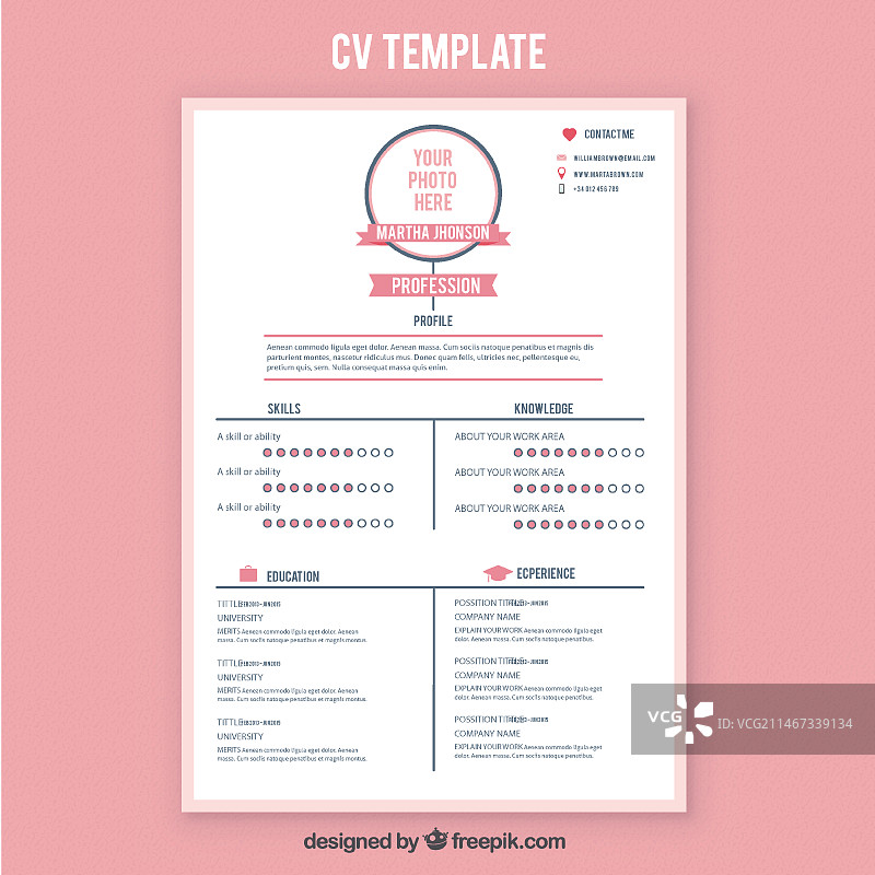时间线风格简历模板图片素材