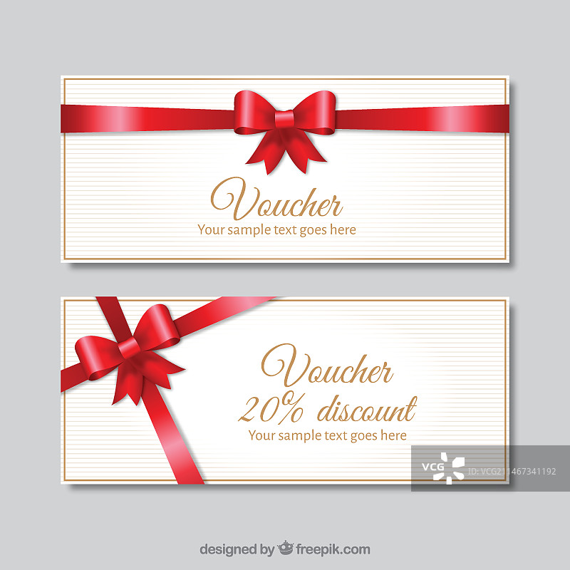 带红色蝴蝶结的白色折扣banner图片素材