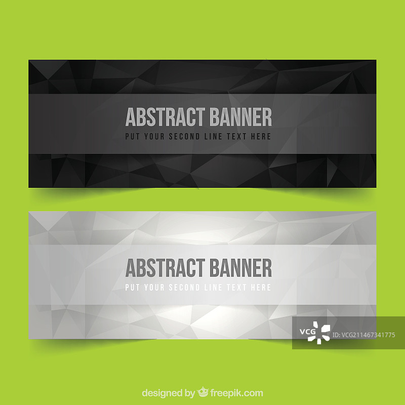 深色银色抽象banner图片素材