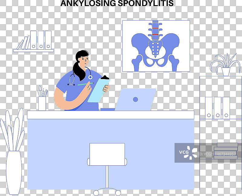 强直性脊柱炎疾病图片素材
