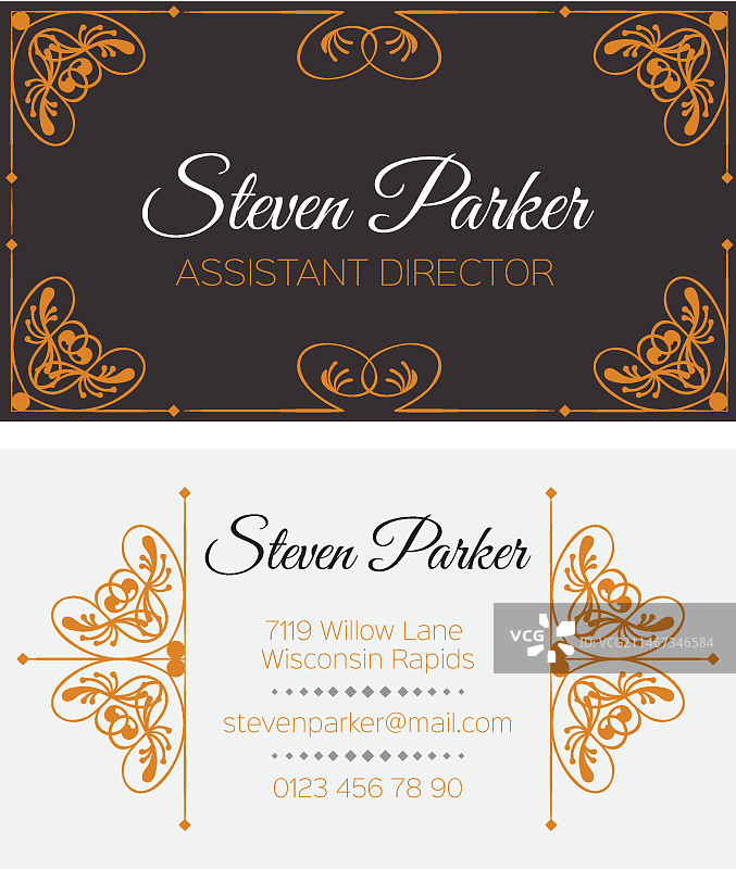 装饰性助理导演卡片图片素材