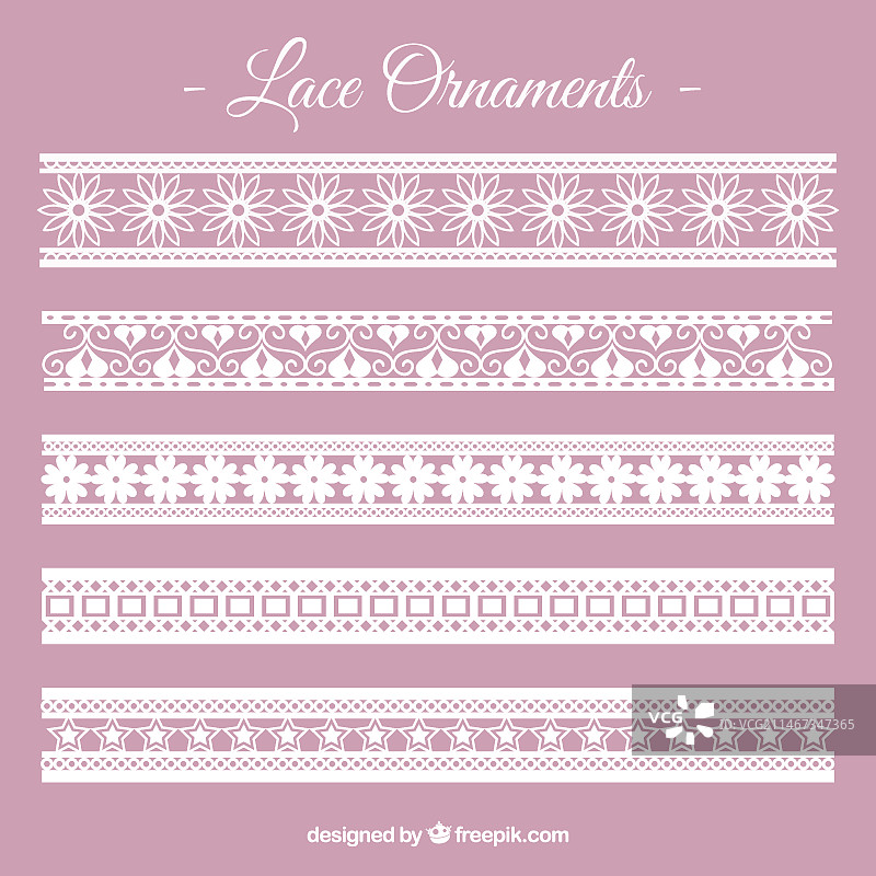 蕾丝花边装饰图案合集图片素材
