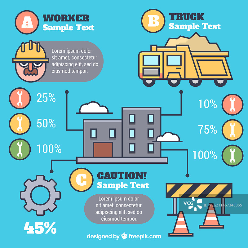 建筑信息图表图片素材