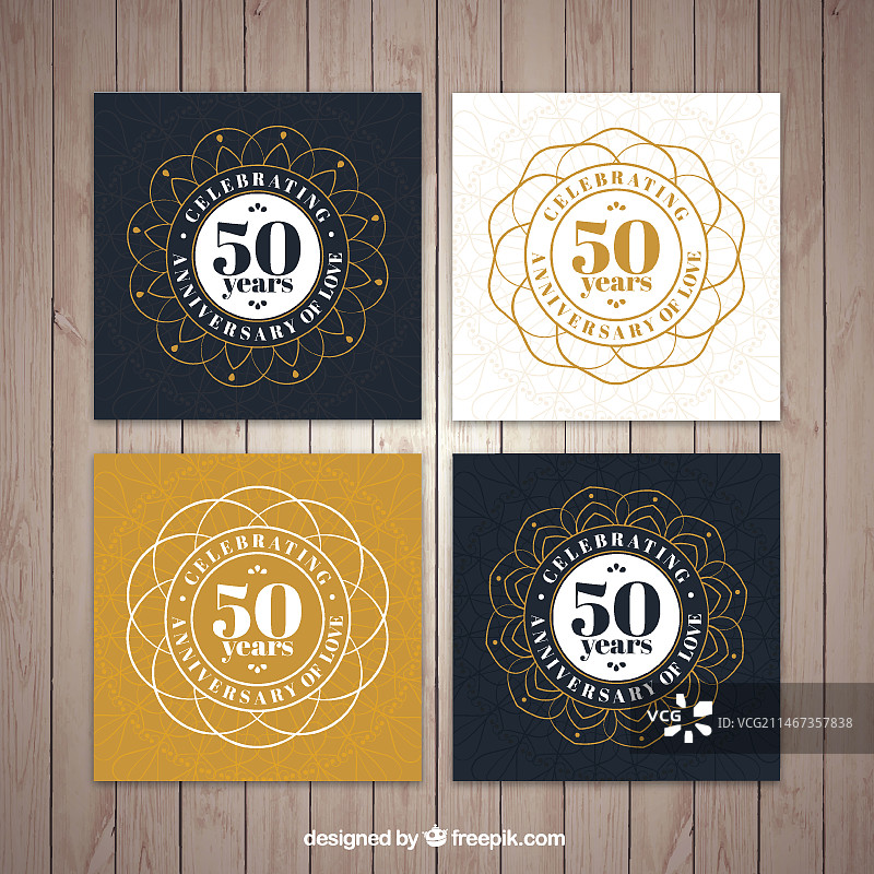 金色婚礼请柬图片素材