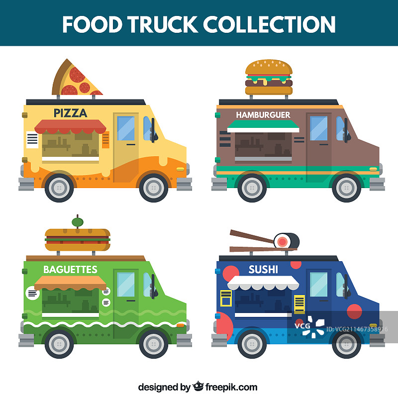 几辆餐车图片素材