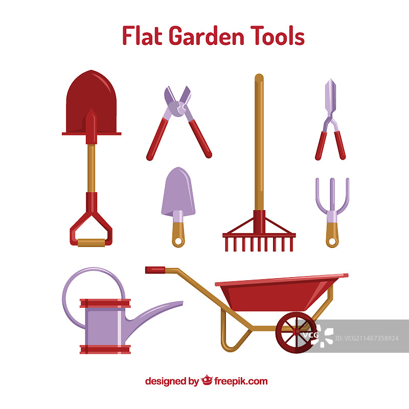 必要的园艺工具图片素材