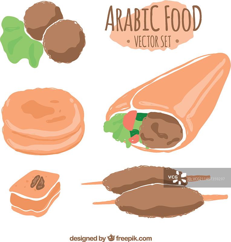传统阿拉伯美食合集图片素材