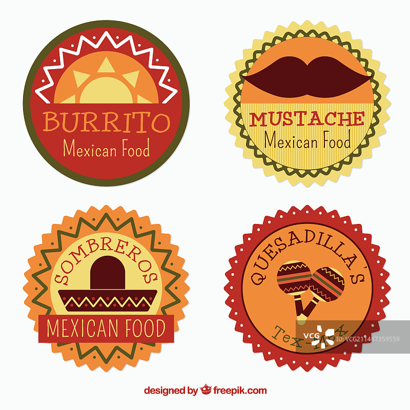 圆形墨西哥徽章图片素材