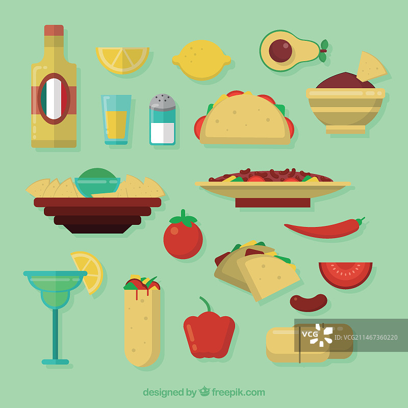 墨西哥食材和食物合集图片素材