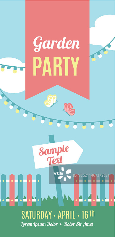 快乐的园游会宣传单图片素材