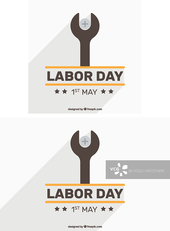 带有扁平扳手的劳动节背景图片素材