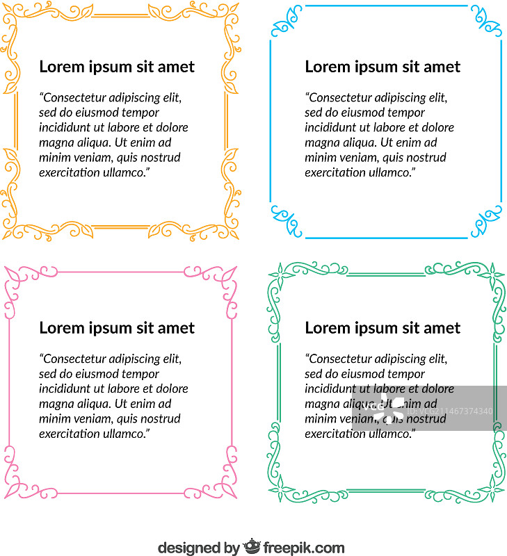 装饰引言框图片素材