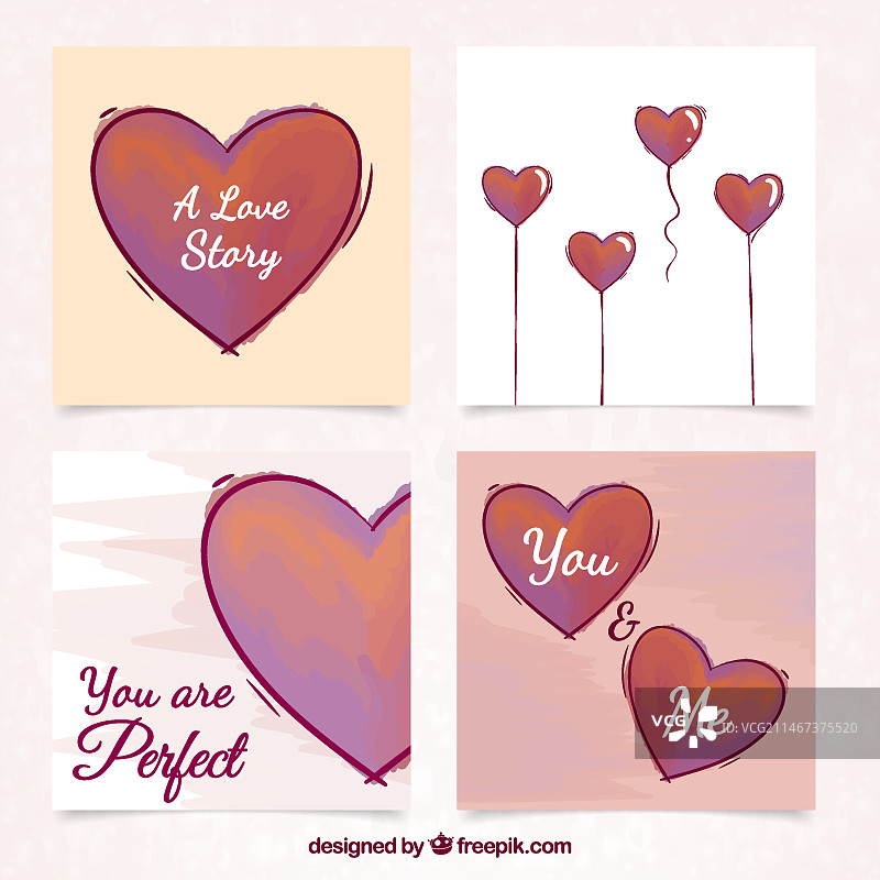 爱情卡片合集图片素材