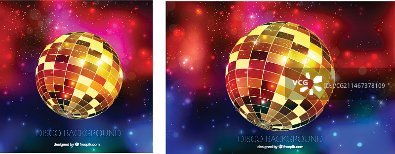 金色迪斯科球背景图片素材