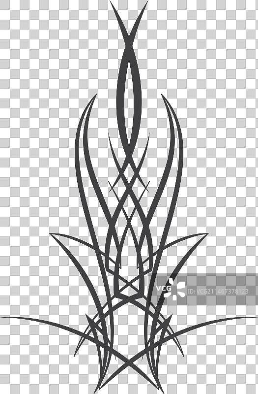 细条纹纹身线条艺术图片素材