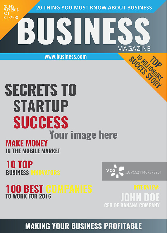 企业家商业杂志封面图片素材