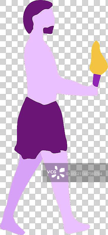 原始人扁平风格图片素材