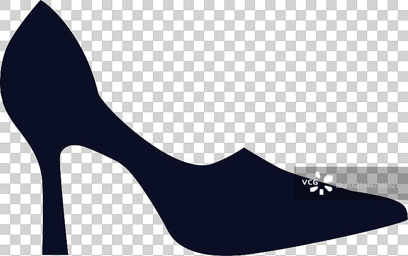 高跟鞋剪影图片素材