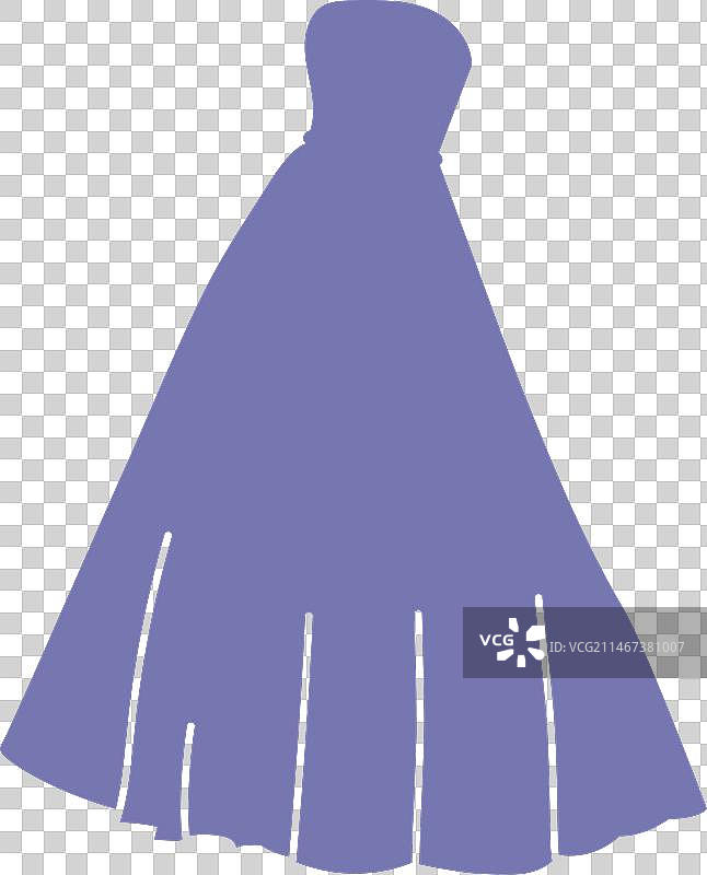 紫色舞会礼服裁剪图图片素材