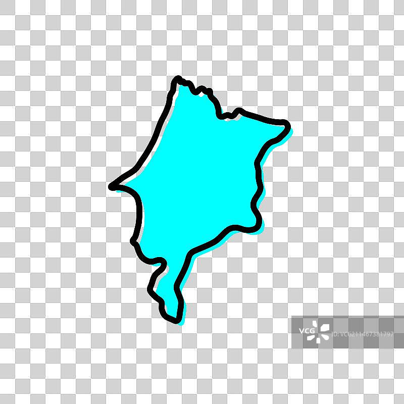 马拉尼昂州地图，巴西州地图图片素材