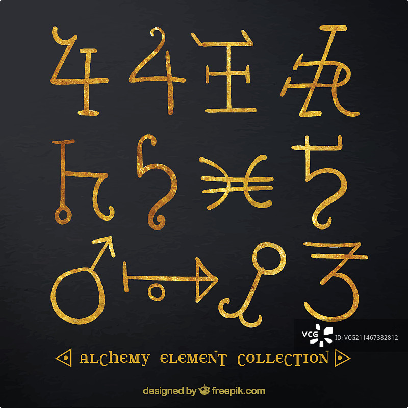 金色炼金术符号合集图片素材