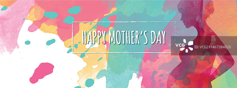 含孕妇的抽象facebook封面图片素材