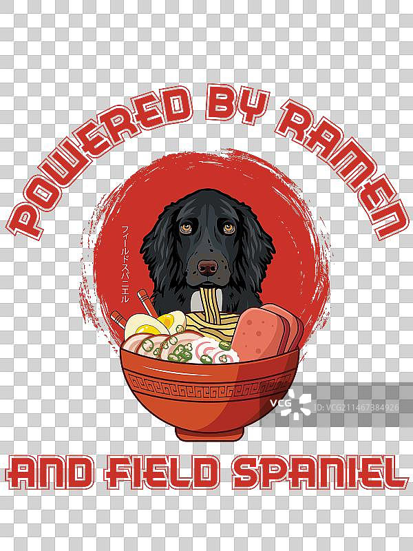 可用于印刷的拉面寿司田野猎犬设计图片素材