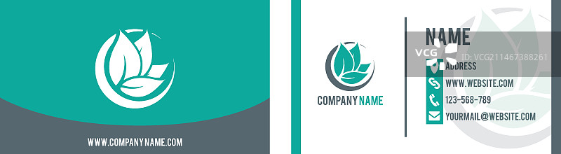 树叶 корпоративное 名片图片素材