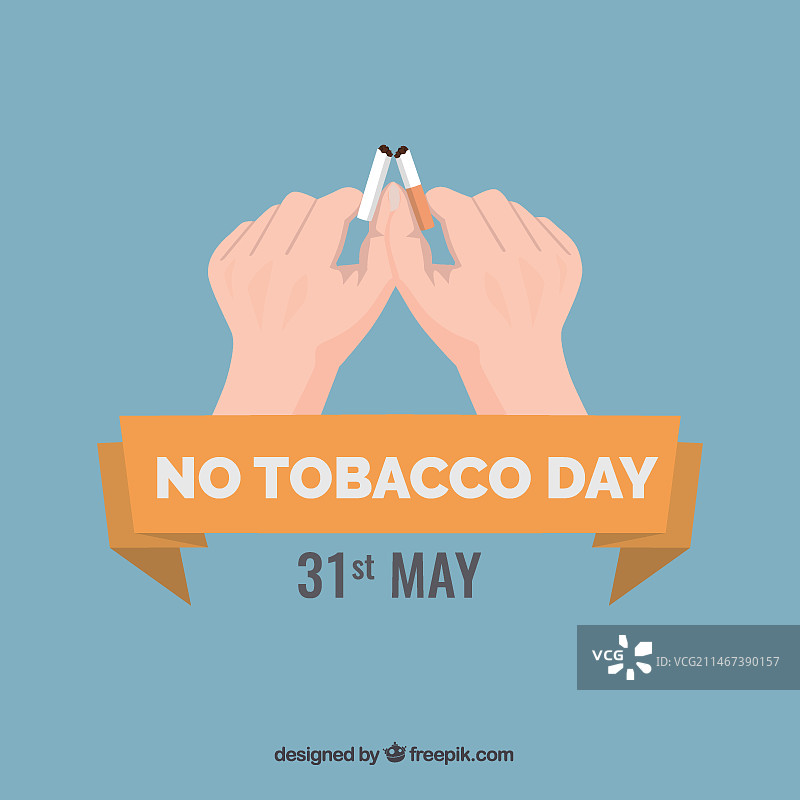 手掰断香烟背景图片素材