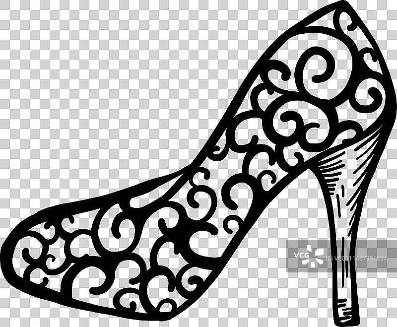 西班牙裔女孩的15岁生日高跟鞋笔触图片素材