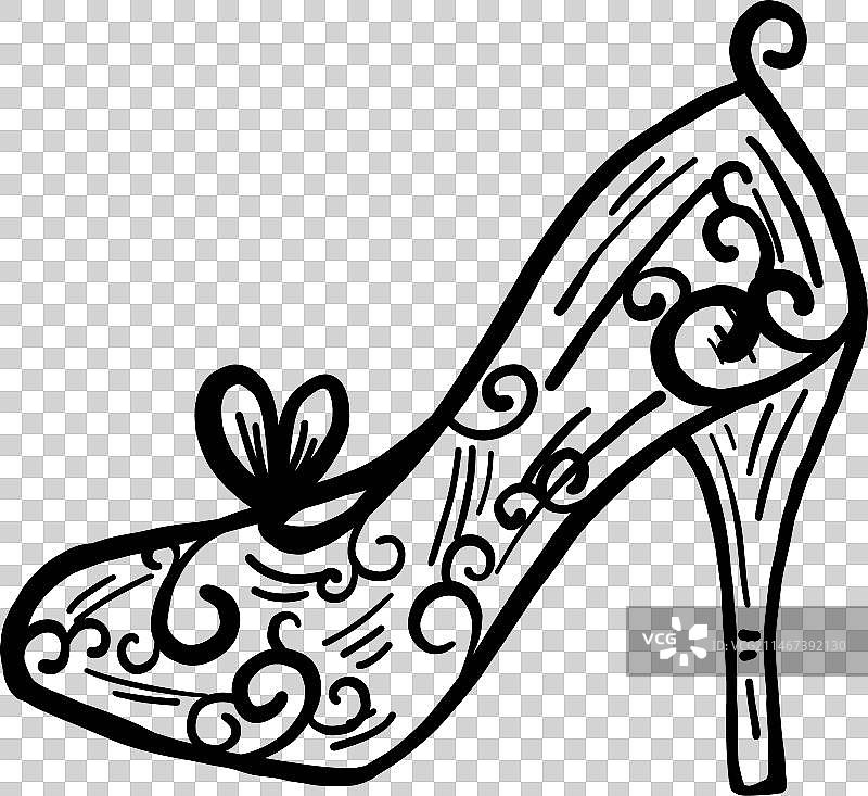 十五岁成人礼鞋子笔触图片素材