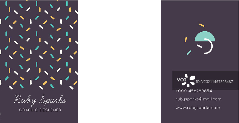 彩色线条企业卡片图片素材