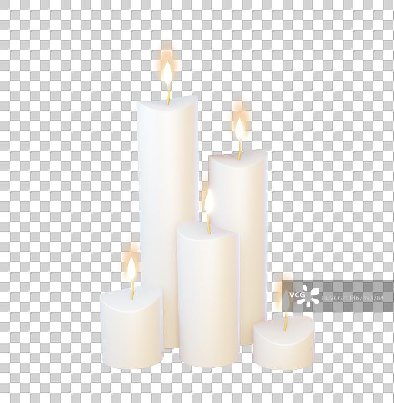 3d渲染的蜡烛图片素材