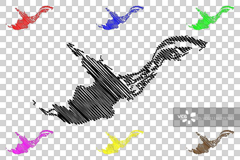 加拿大北部的大奴湖地图图片素材