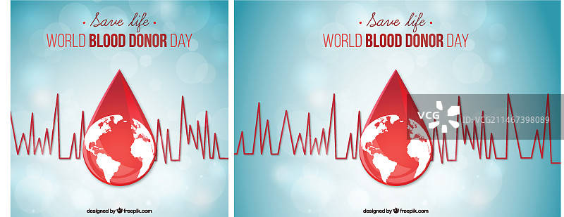 扁平化设计世界献血日图片素材