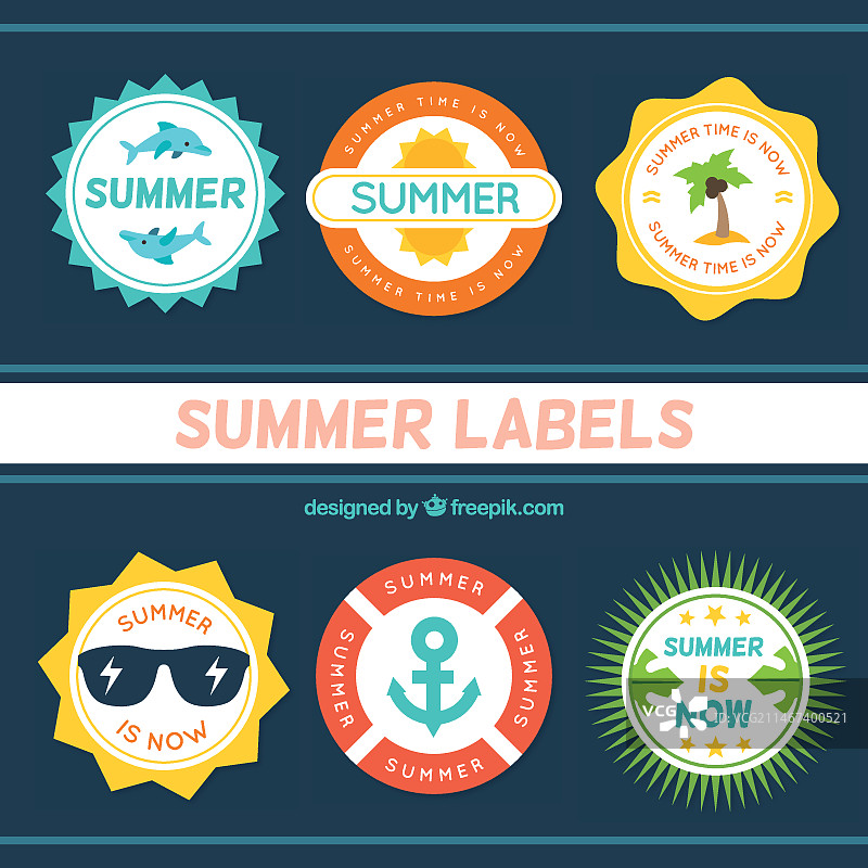 可爱的夏季徽章图片素材