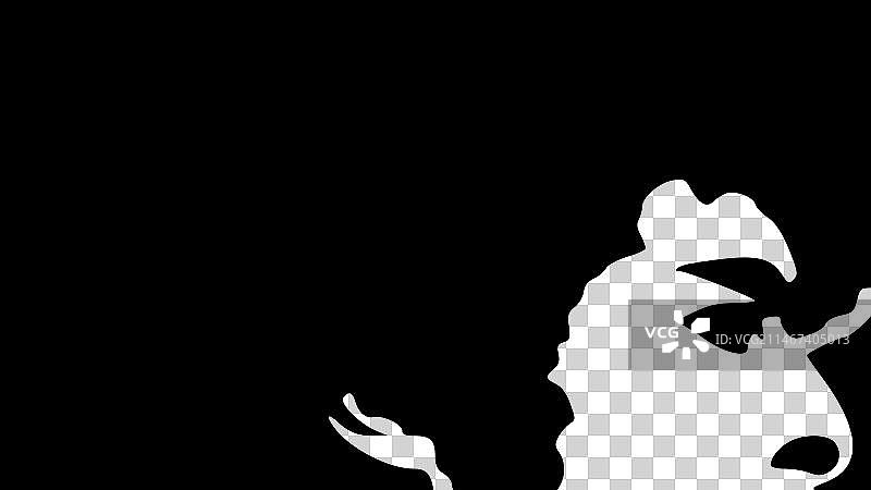 非洲式发型 - 黑与白图片素材