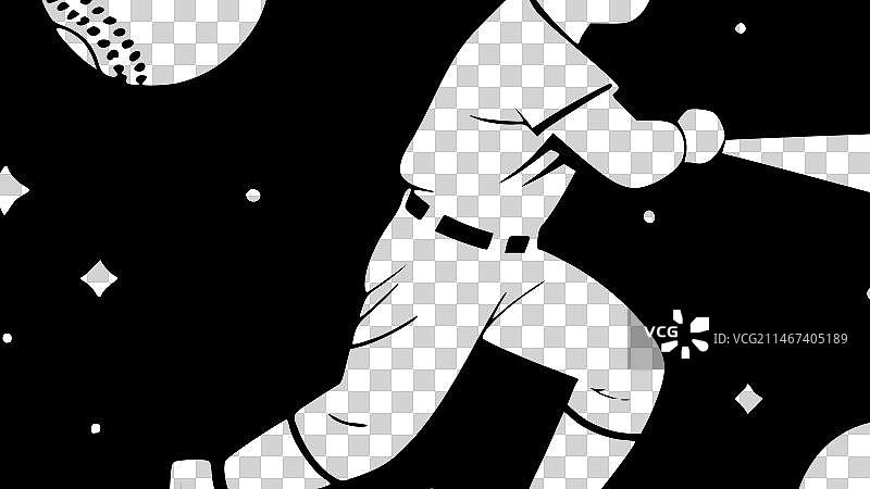 黑白棒球图片素材