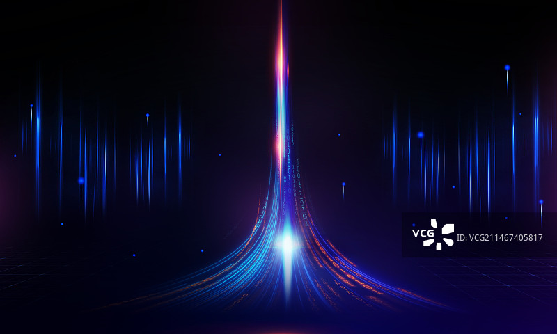高科技数据流光线流量图片素材