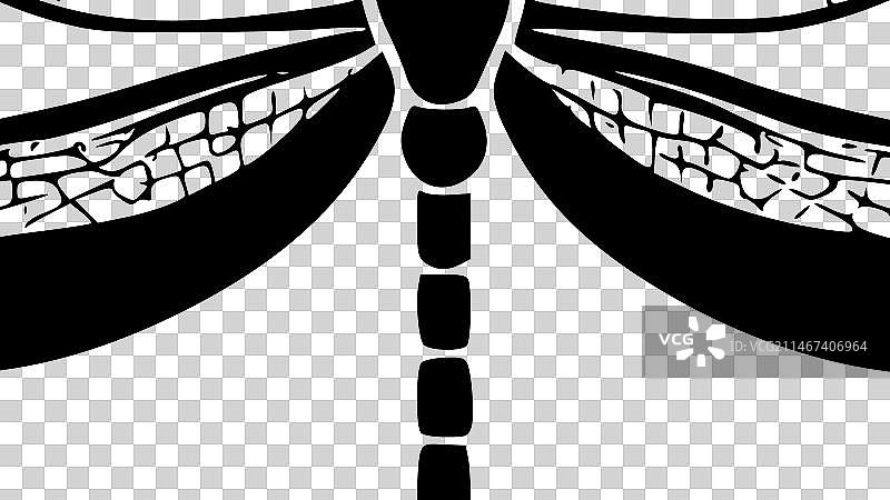 蜻蜓黑白隔离图标图片素材