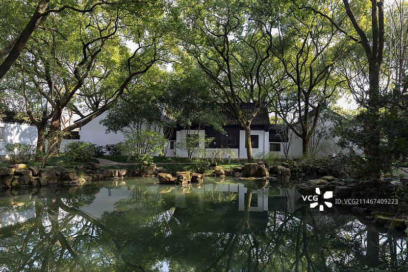 松江醉白池公园图片素材
