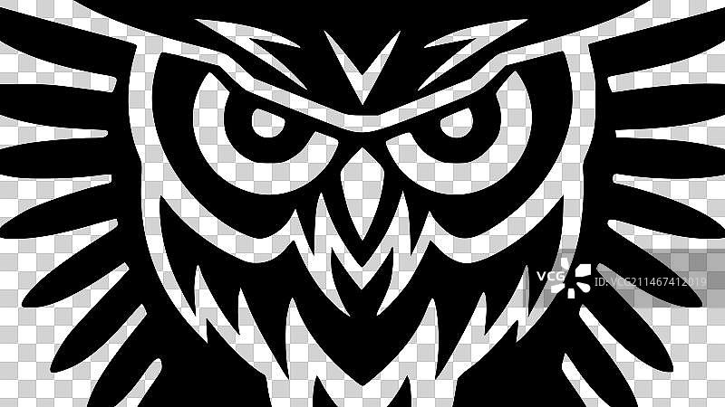 猫头鹰-高品质的标志-理想的t恤图片素材