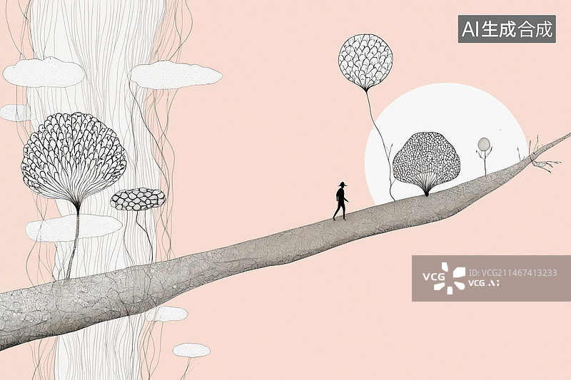 【AI数字艺术】抽象创意现代插画图片素材