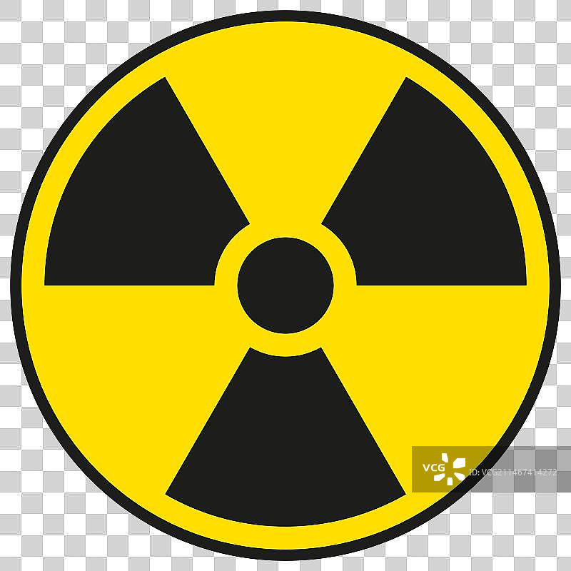 黑黄色辐射警告标志图片素材